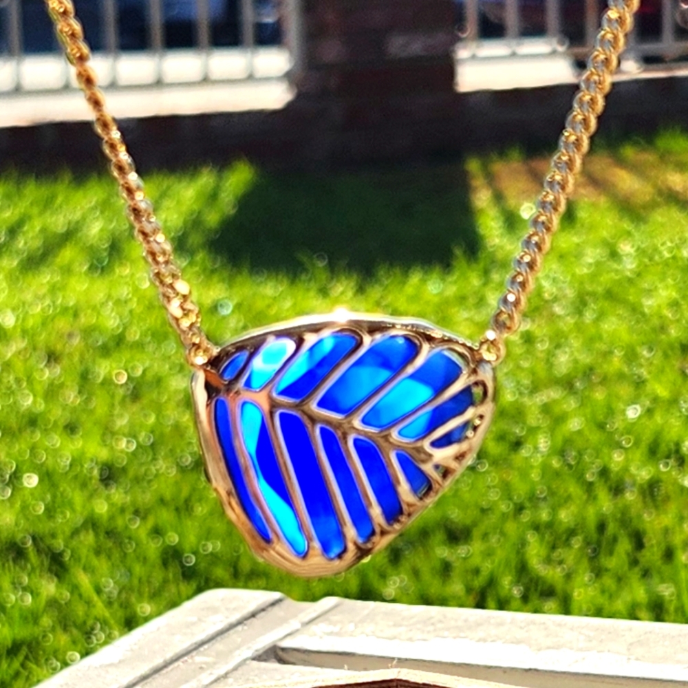 Kendra Scott Merritt Necklace (Cobalt Cats Eye) (NWOT)